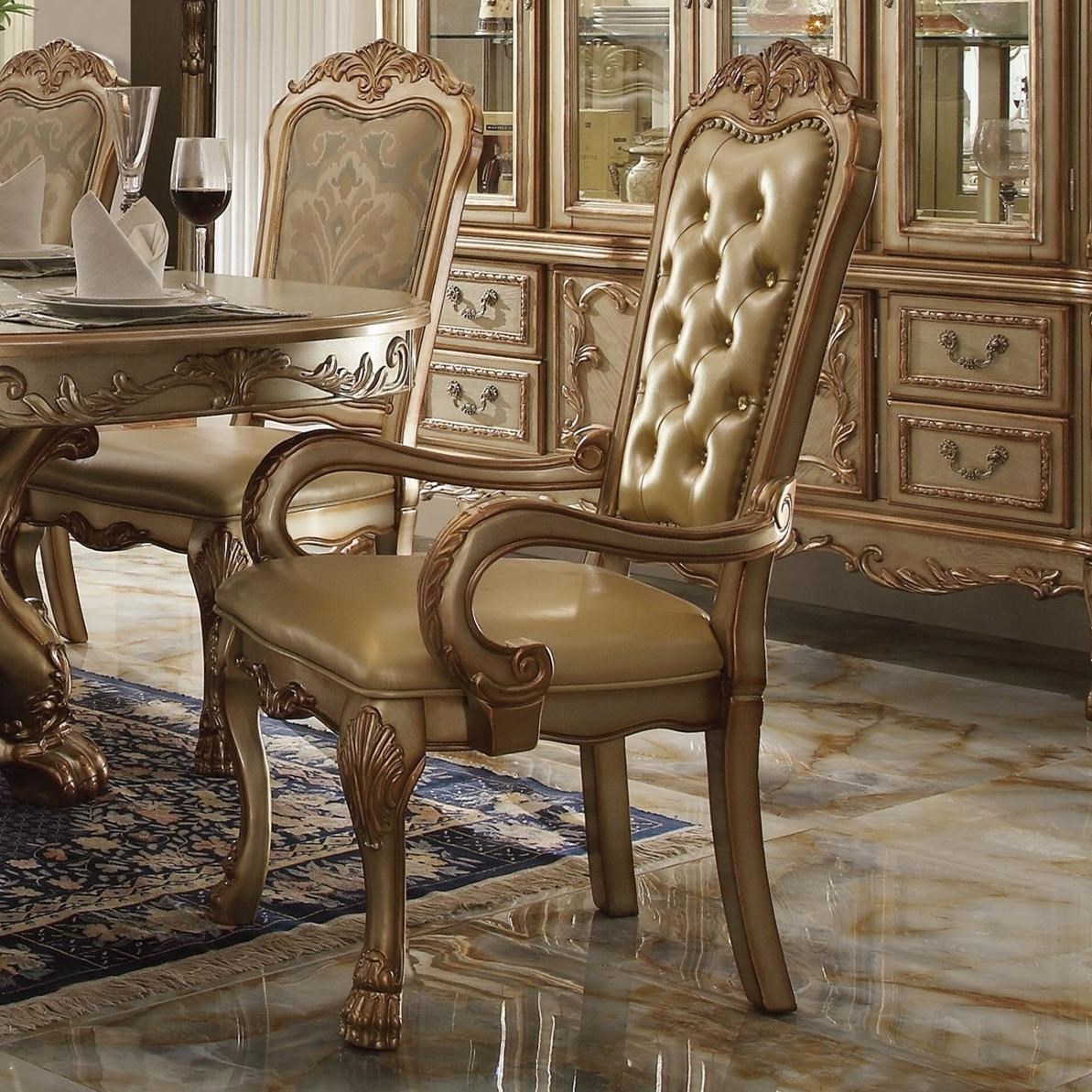 Acme Furniture Dresden II 63154 Arm Chair | Corner Furniture | Dining Arm  Chairs